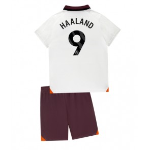 Manchester City Erling Haaland #9 Koszulka Wyjazdowych Dziecięca 2023-24 Krótki Rękaw (+ Krótkie spodenki)